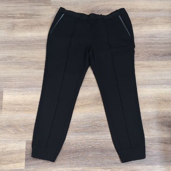 Brochu Walker Black Crepe Joggers Sz M - Picture 1 of 7